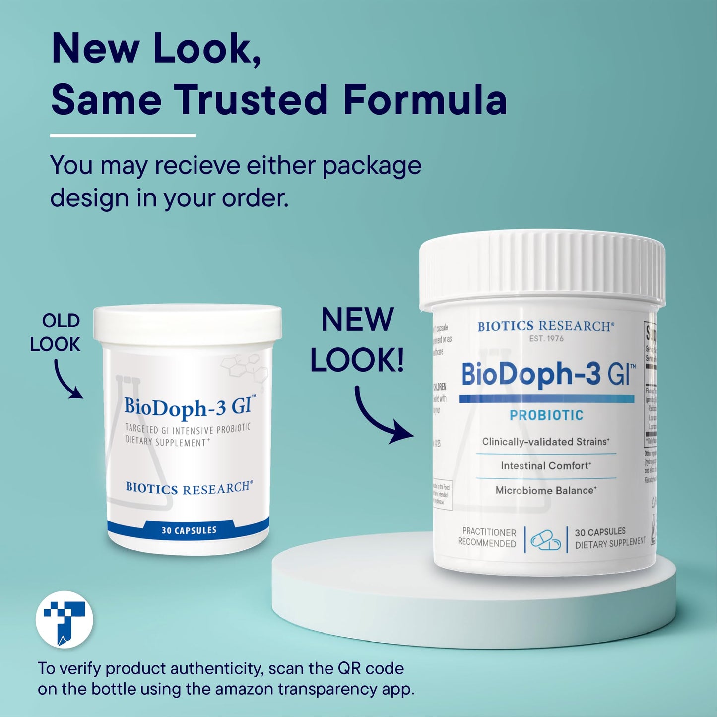 Biotics Research BioDoph-3 GI Targeted Intensive GI Probiotic Capsules, Clinically Validated Multi-Species Formula, Gut Health, Immune Support, Dairy Free 30 Capsules
