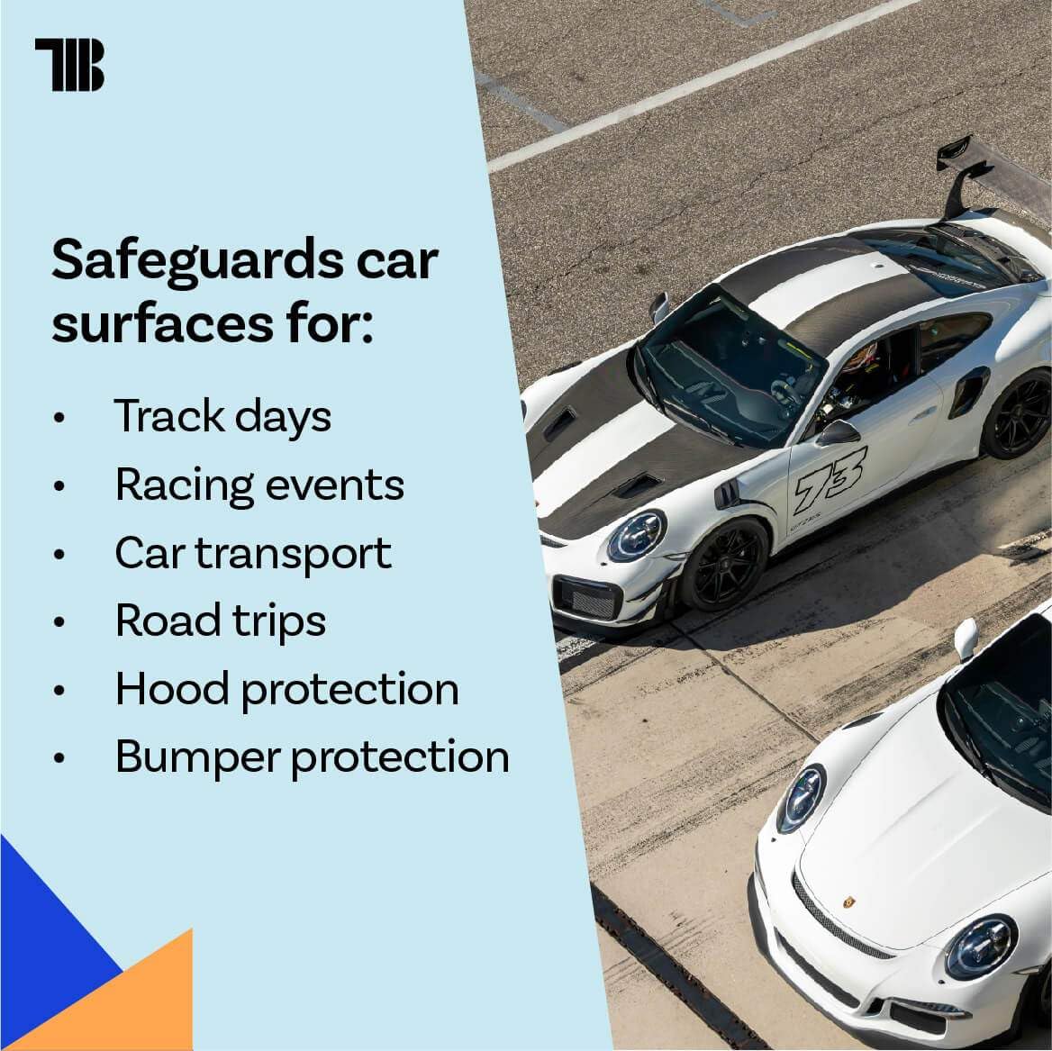 Track Day Tape - 6 inch x 100' Roll, Made in USA, Temporary Paint Protection Film for Track Days and Road Trips, Clear Self-Adhesive Film to Protect and Shield Cars from Rubber, Bugs, Dirt, and Debris
