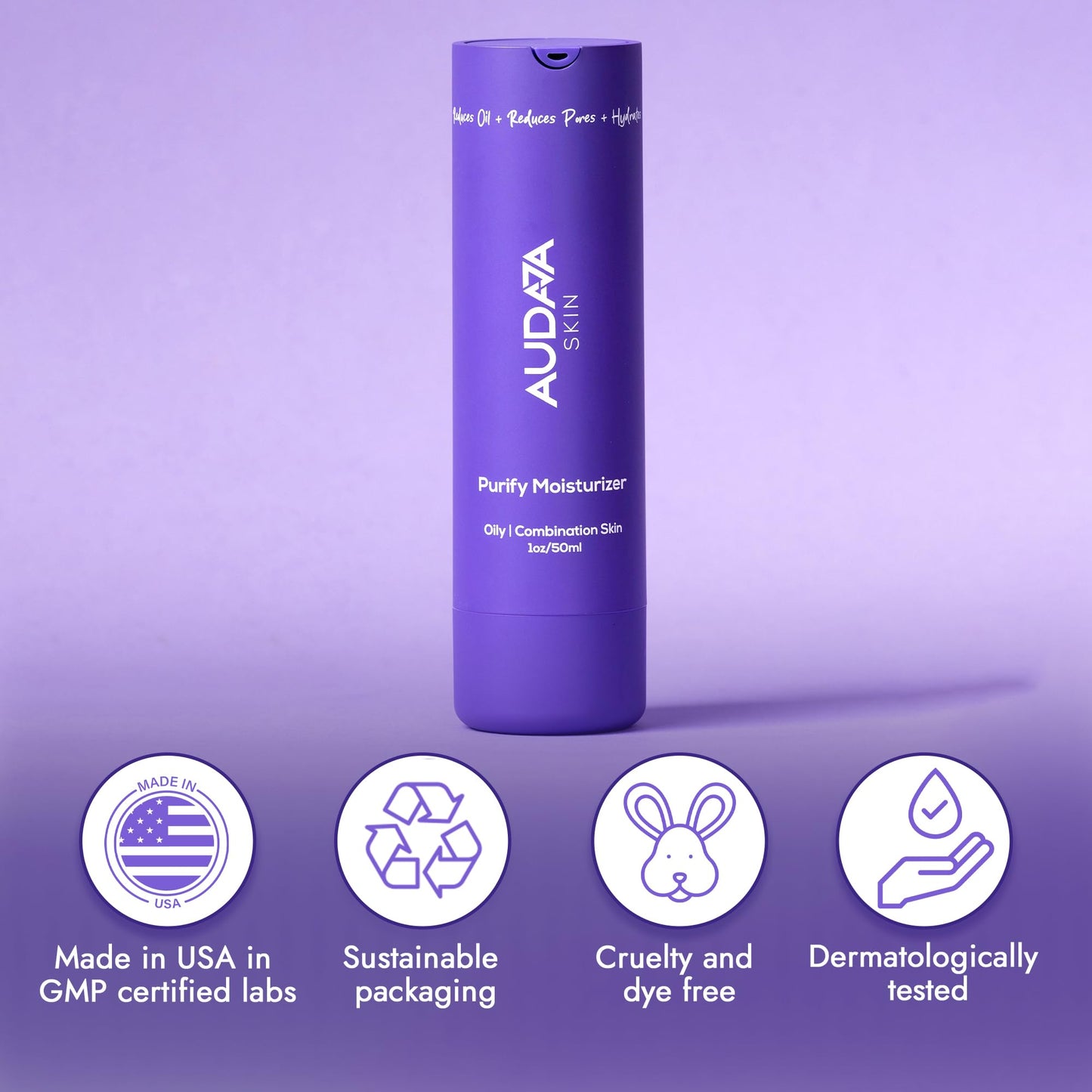 AUDAJA Purify Hydrating Face & Body Cream with Green Tea Extract, Shea Butter, Cocoa Butter, Cucumber & Rosemary Essential Oils – Natural Moisturizer for Radiant, Soft, Soothing Skin – Made in USA