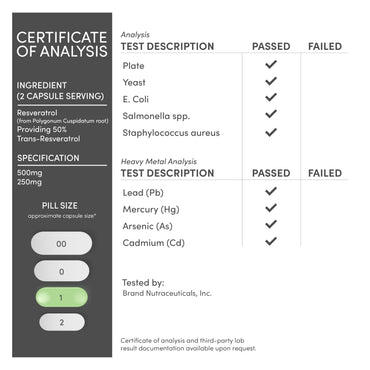 Resveratrol Supplement 500mg Per Serving, 120 Capsules (Resveratrol Polygonum Root Extract Providing 50% Trans Resveratrol) Healthy Aging Support by Double Wood