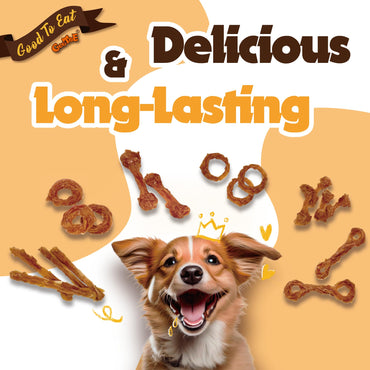 Gootoe Turkey Tendon Dog Treats 1 lb (Pack of 1) – 7 Inch Slice, 100% USA Sourced Turkey, Natural Snack, Premium Puppy Chews, Hypoallergenic, Rawhide Free, Reseal Value Bag, Size for Medium Breeds