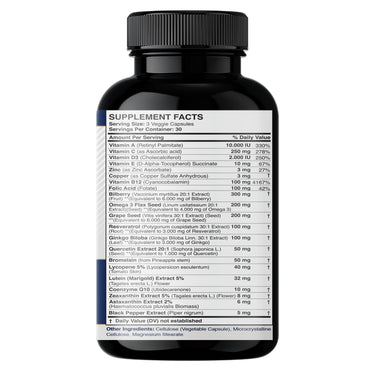 Gade Nutrition Lutein and Zeaxanthin Supplements | Astaxanthin, Omega 3, Resveratrol, Bilberry, Lycopene, Quercetin, Ginkgo Biloba, Vitamin D - Eye Health Vitamins, Eye Support, Health Vision Formula