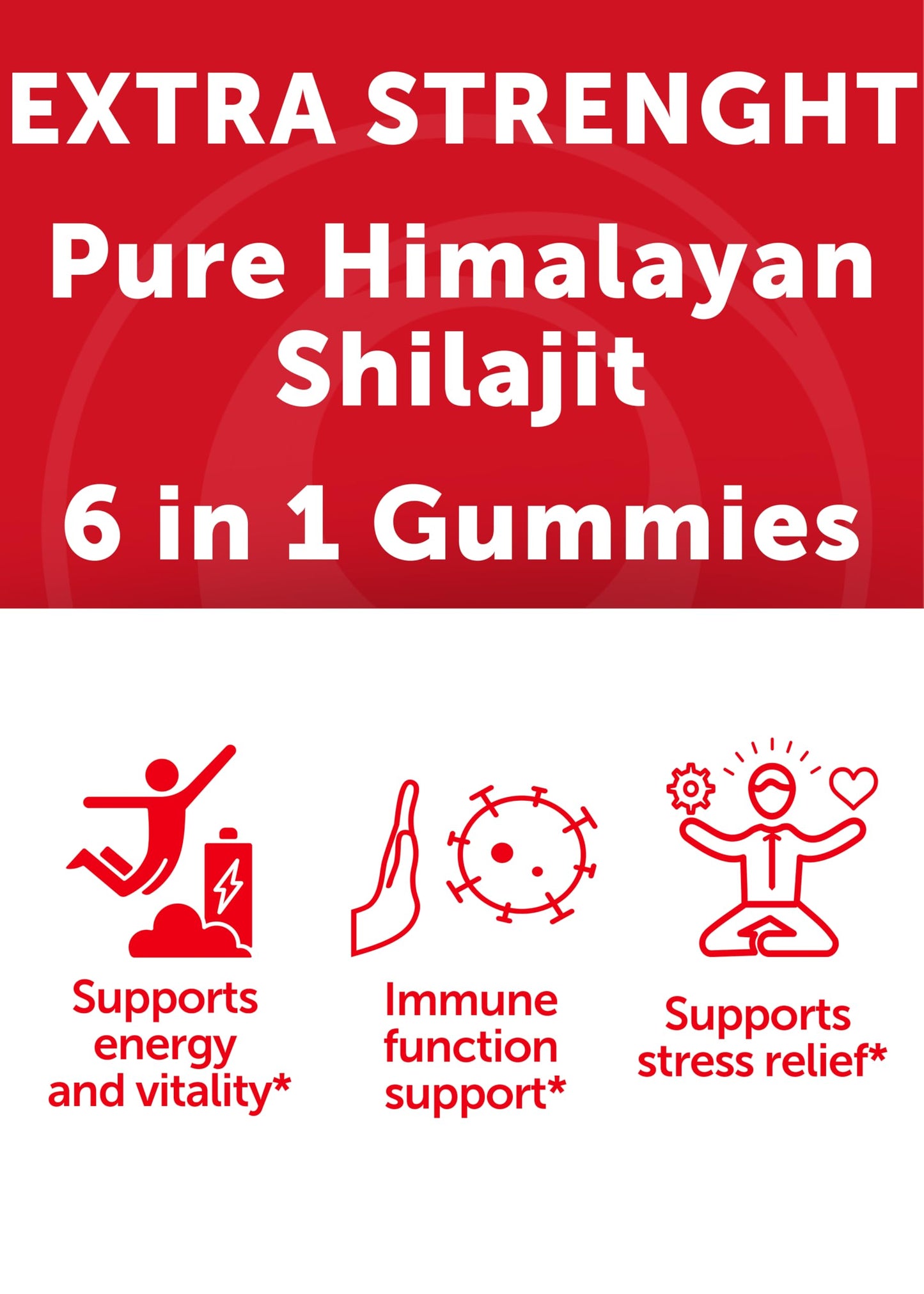 Lunakai USA Made Pure Shilajit Gummies 1200mg with Ashwagandha & Chaga - Himalayan Shilajit for Men & Women, Energy & Vitality Support, 60ct