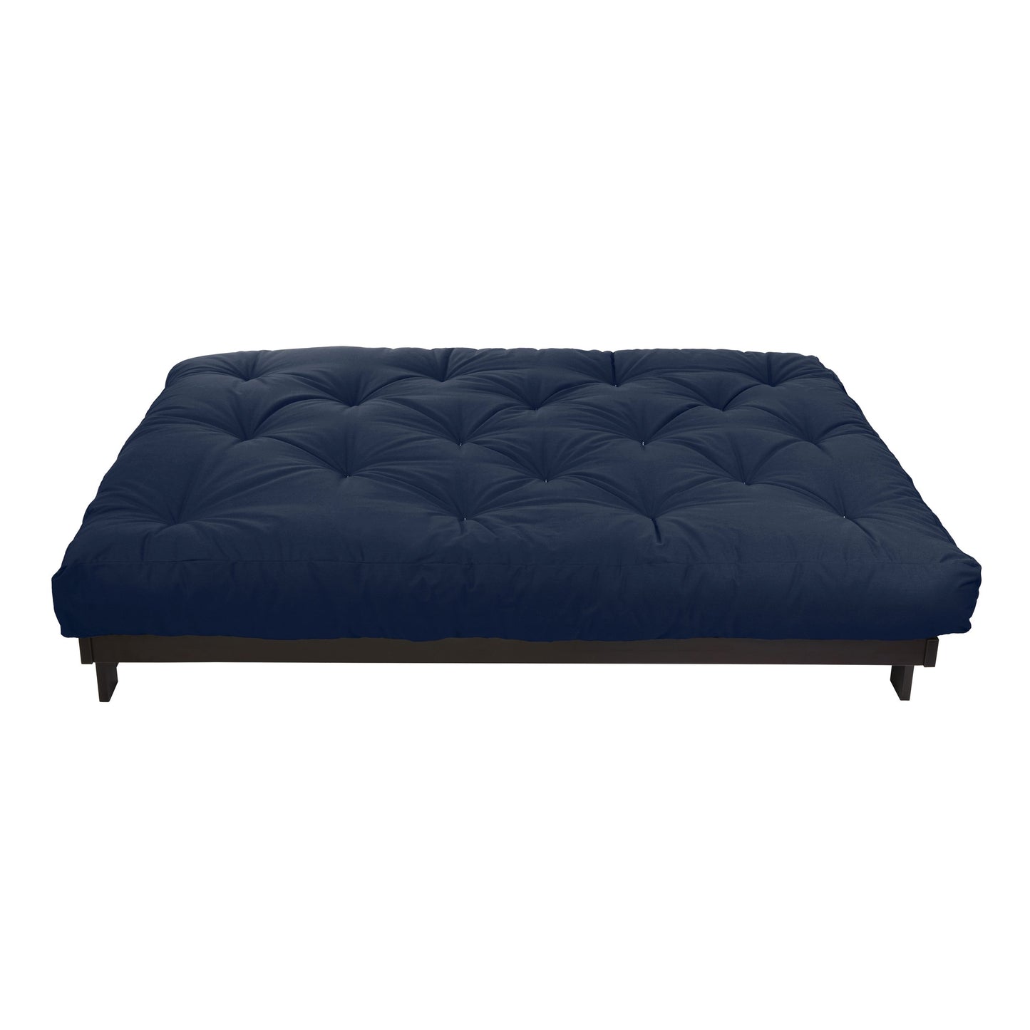 Mozaic Full Size 8-inch Cotton Twill Gel Memory Foam Futon Mattress, Navy