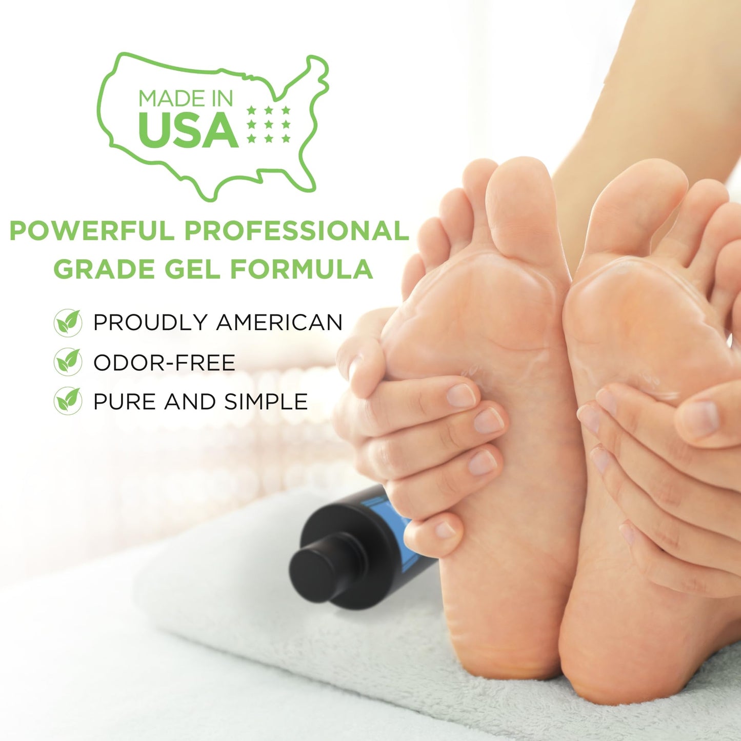 Professional Foot Callus Remover Gel Set - Calloused Feet Remover with Pumice Stone - 8oz Made in USA