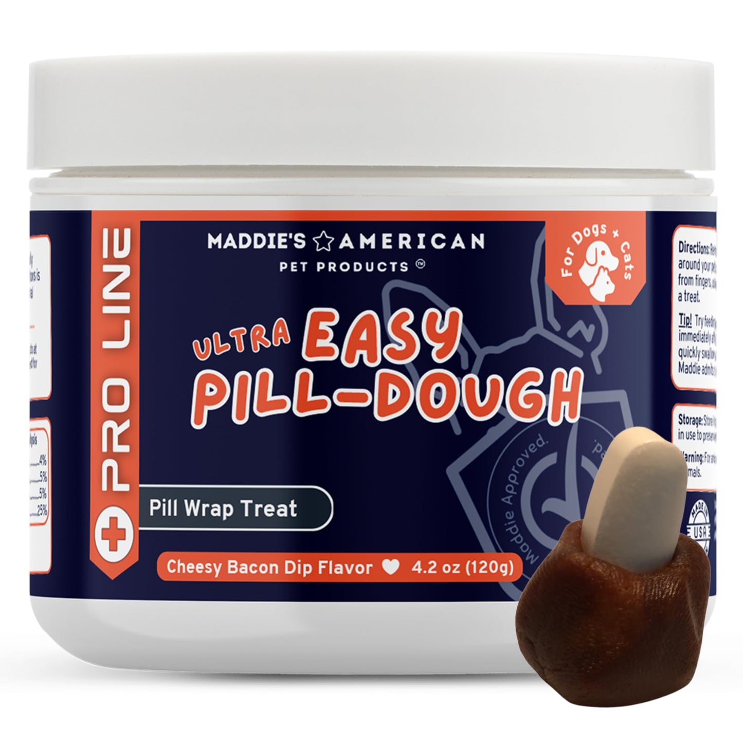 Ultra Easy Pill-Dough Treat Paste Wrap for Dogs & Cats - Forms a Custom Pocket to Hide Pet Medications - Pro Line