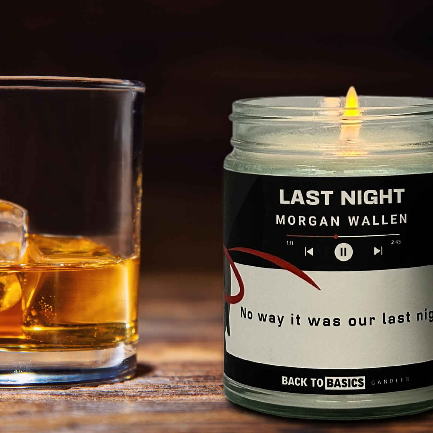 Back to Basics Candles | Last Night - 9oz Soy Wax Fir Balsam Scented Candle for Home Decor, Birthday Gifts for Women, Men, Best Friend | Relaxing Aromatherapy Made in USA