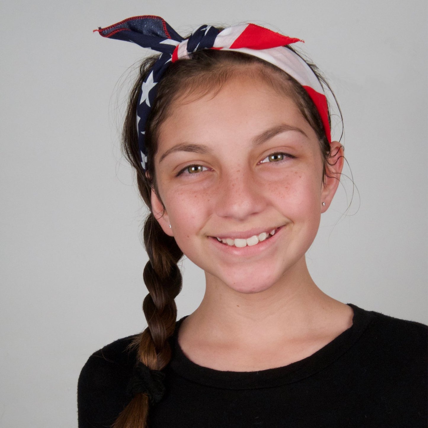 American Heritage Cotton Bandanas - Made in USA - Sold by Vets - Pack of 3 (USA Flag)
