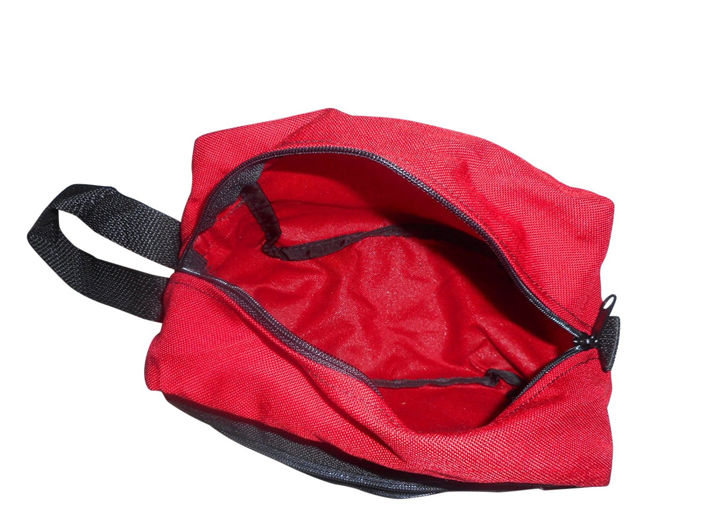 Toiletry Bag Has Front Pocket, shaving Bag Or Cosmetic Travel Kit Made in USA.(Red)