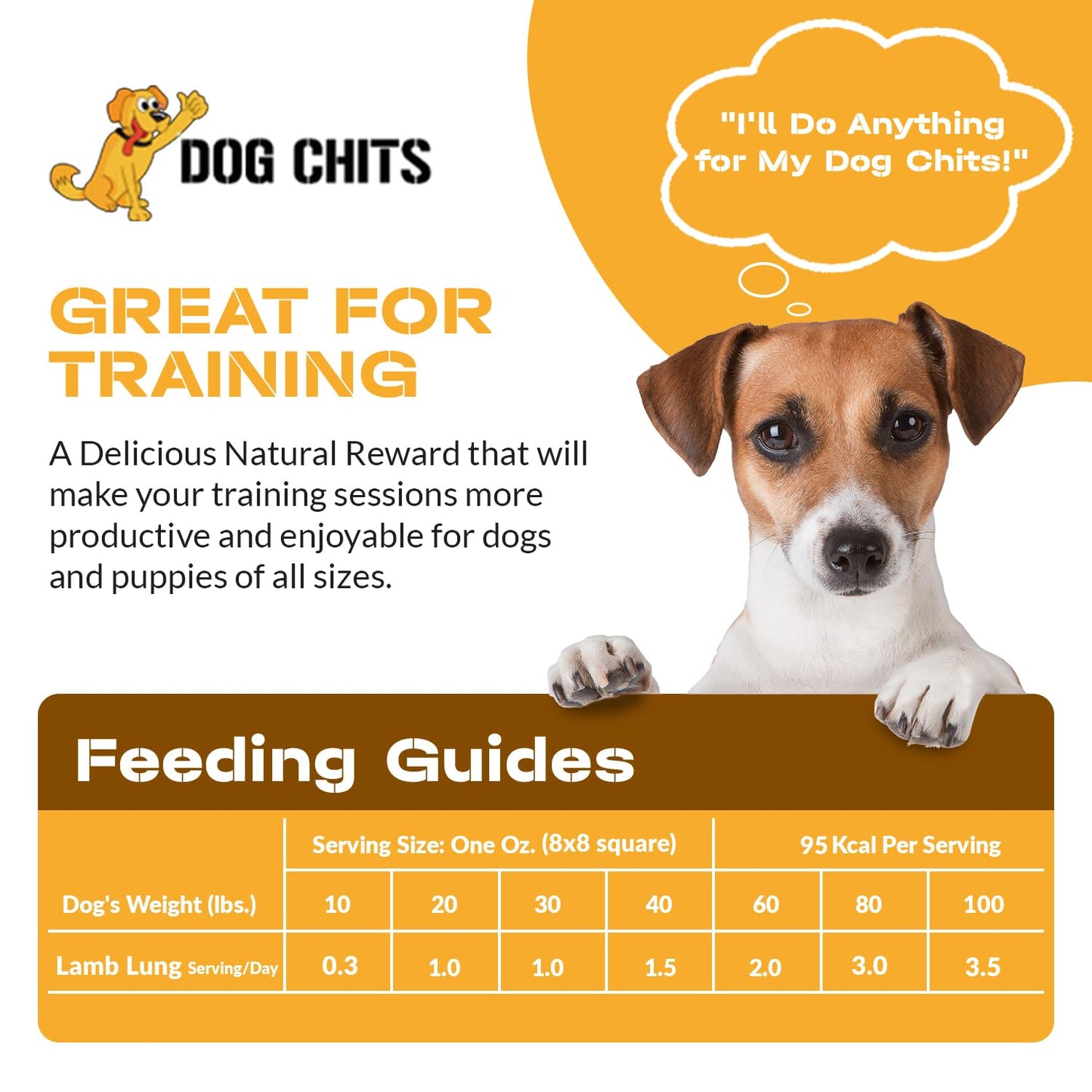 Dog Chits Lamb Lung Fillets Dog and Puppy Treats - Made in USA - Easy to Break - Slices - Random Shape - All Natural - Great for Training - High Protein - Low Fat - Large 10 oz. Bag