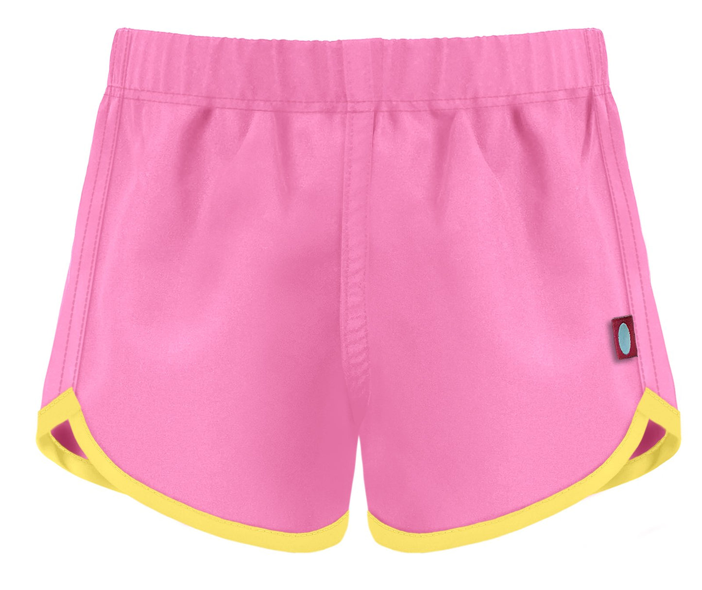 Made in USA Girls Swimming Suit Bottom Board Short Swim Athletic Shorts Beach Pool Camp Running Sports Wicking Fast Dry, Yellow, 7