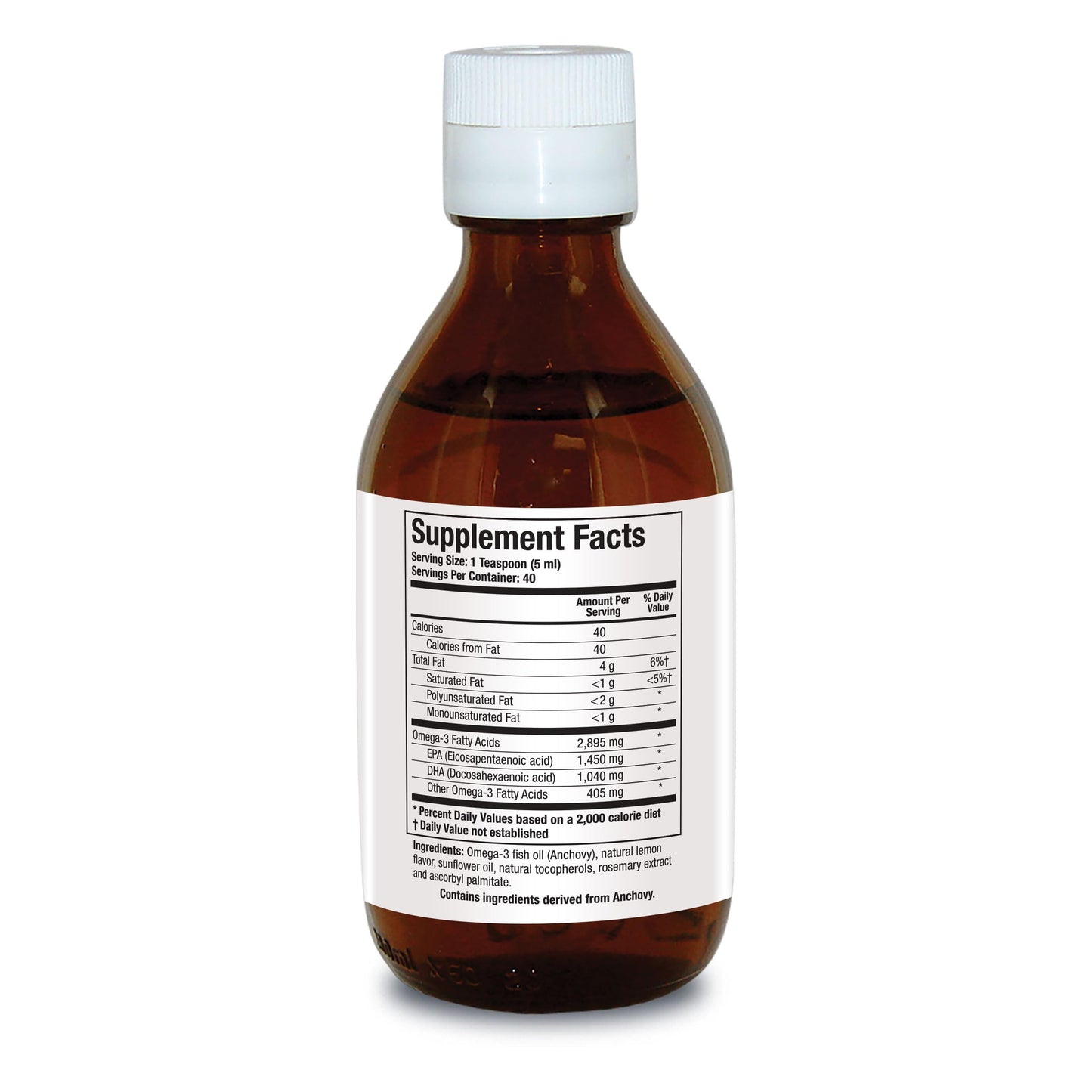 Biotics Research Biomega 3 Liquid™ Highly Concentrated Omega 3 Fish Oil Liquid, Sustainably Sourced, Traceable, Pure 2490 mg of EPA DHA Omega 3 Fatty Acids per TSP 1040 mg DHA 7 Fl Ounces 200ml 40 SVG