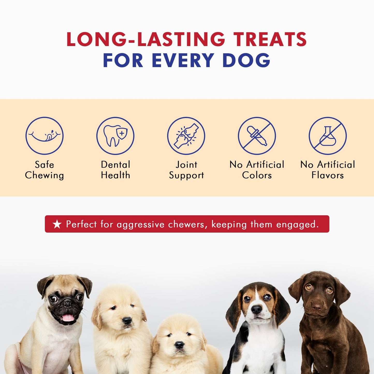 Pawfetto Premium Natural Whole Pig Ears, Easily Digestible Non-Rawhide Dog Chews, Long-Lasting Treats, Snacks for Dogs (Pack of 6)