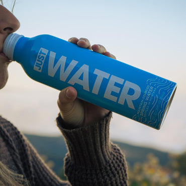 JUST Water, Premium Pure Still Spring Water in an infinitely recyclable aluminum bottle- Naturally Alkaline, High 8.0 pH - Fully Recyclable canned water, 22 Fl Oz (Pack of 12)