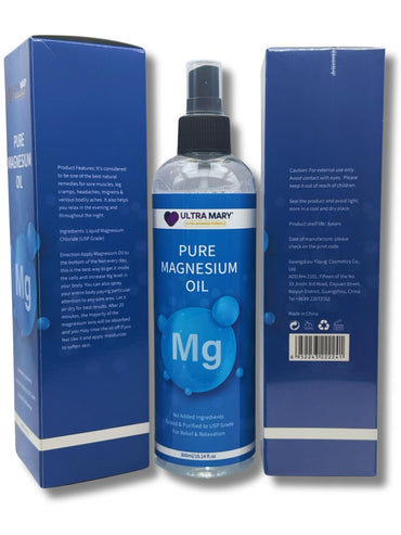 Pure Magnesium Oil Spray–Large 300 ml USP Grade,Rapid Absorption,Quick-Dry,No Residue–No Additives or Trace Minerals–Non-Itch Topical Mist,Muscle Relaxation,Joint Support & Better Sleep (magnesio)