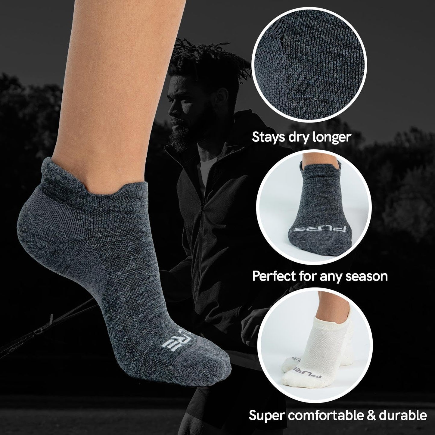 Pure Athlete Alpaca Wool Socks - Made in the USA, Alpaca and Merino Wool Blend