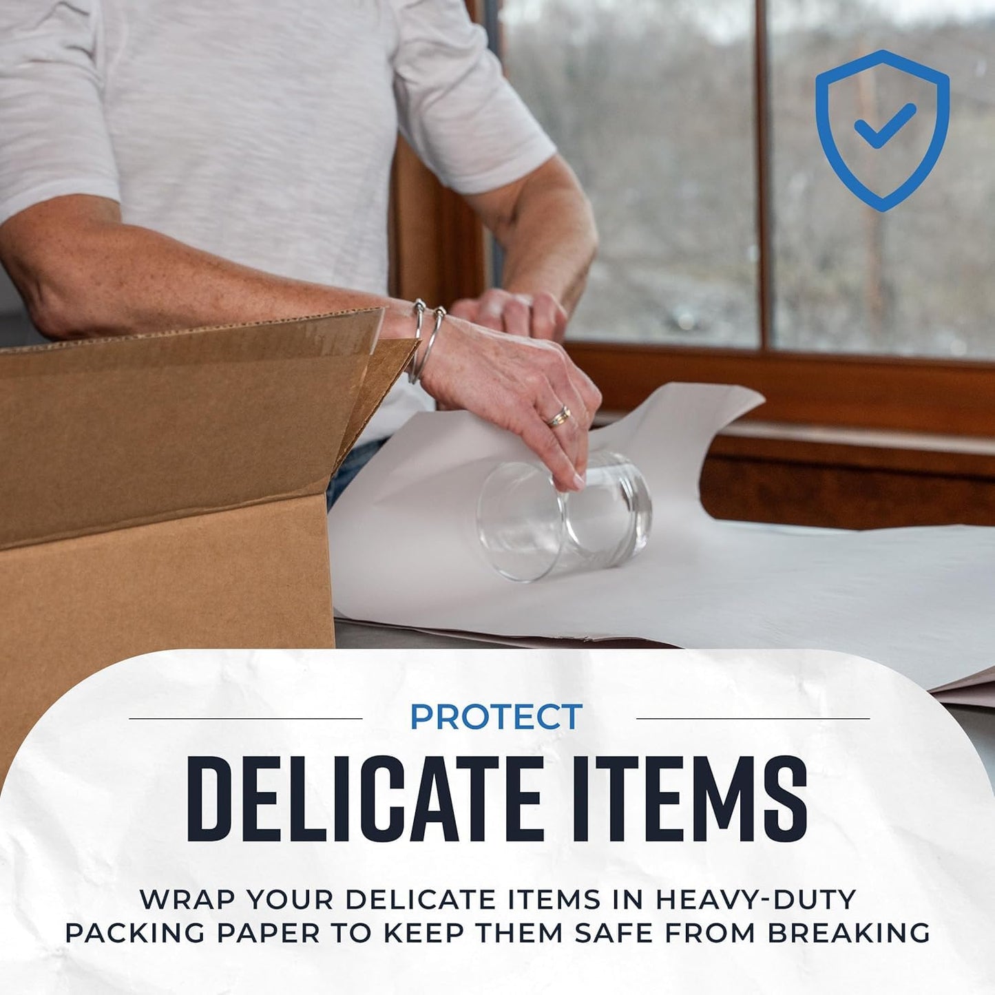 Bryco Goods Newsprint Packing Paper Sheets for Moving - 10lb - 320 Sheets of Newspaper Paper - Wrapping and Protecting Fragile Items, Box Filler, Shipping Supplies - Made in the USA
