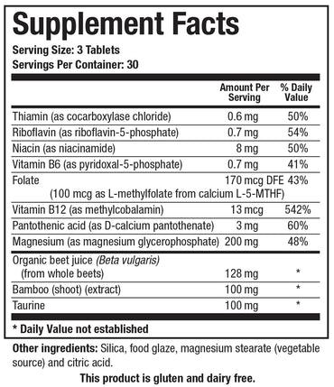 Biotics Research Acti-Mag™ - Premium Magnesium Glycerophosphate (200mg) - with Beetroot Extract, B-Vitamins & Taurine - 90 Tablets