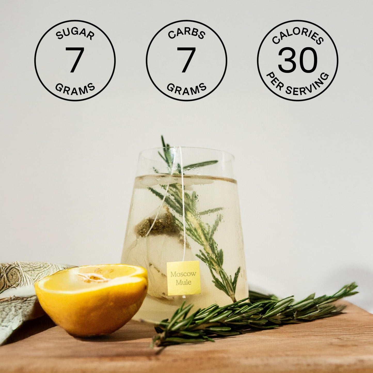 SAYSO Honey Rosemary Moscow Mule | The Original Craft Cocktail Tea Bag Mixer (Steep in Vodka & Cold Water, Enjoy in 1 Min) or Skip the Spirit for Mocktail | Organic, Certified Gluten-free & Non-GMO, 8 Count