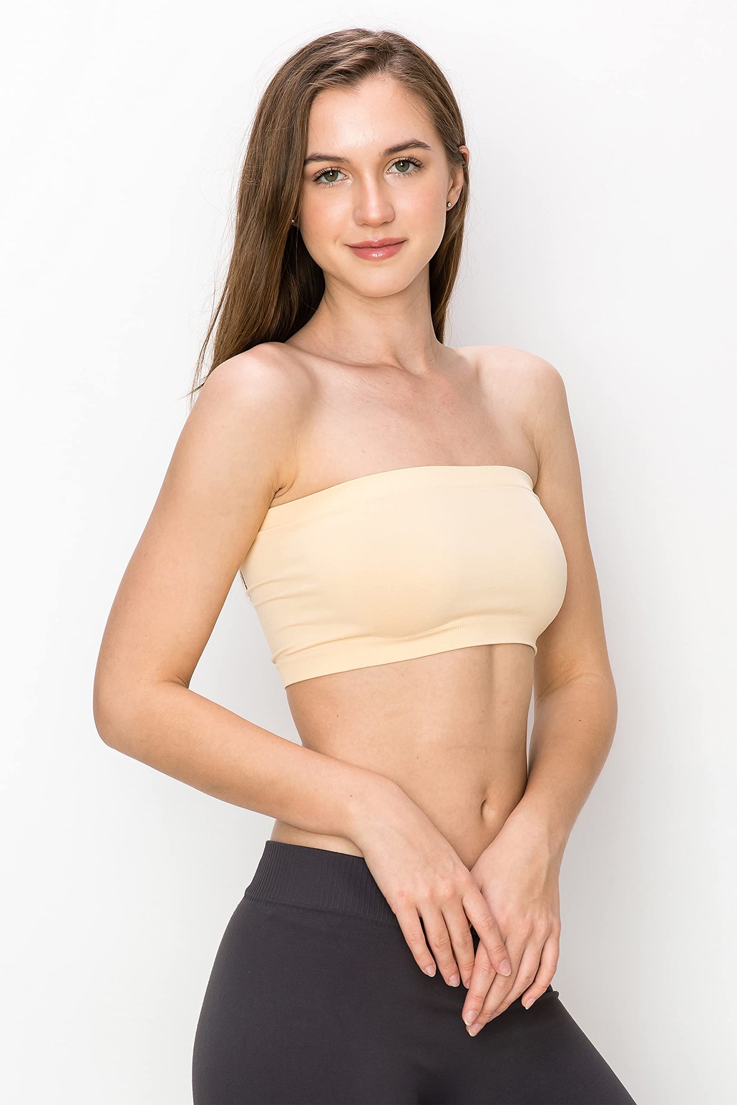 Kurve Seamless Bandeau Tube Top - UV Protective Fabric, Rated UPF 50+ (Non-Padded) -Made in USA