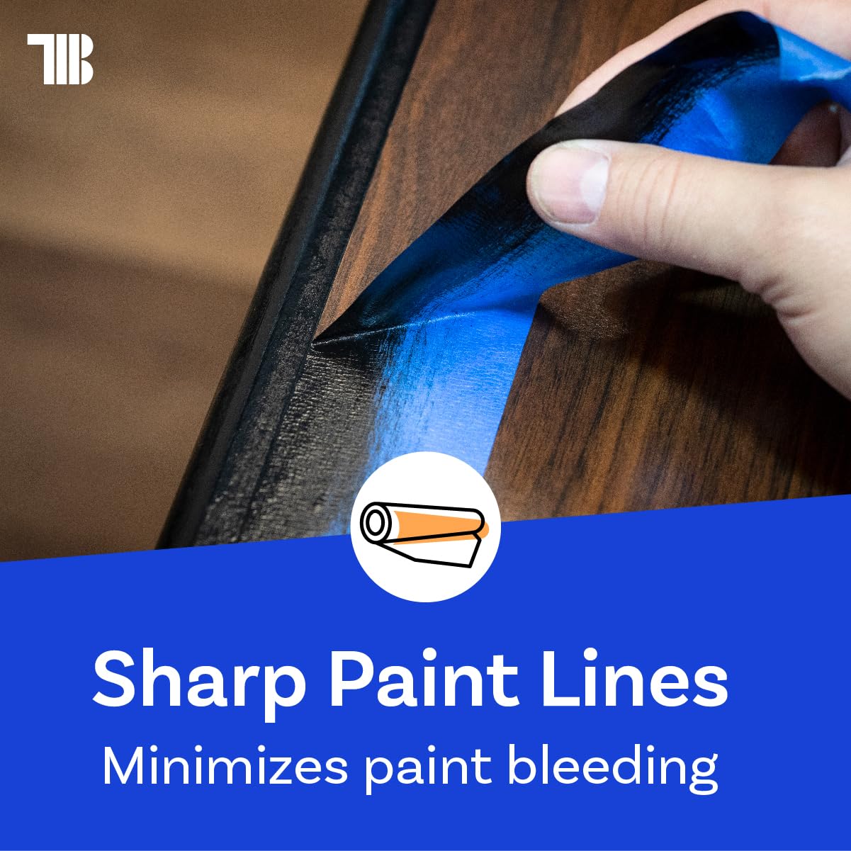 Blue Painters Tape 2 inch x 60 Yards - Case of 24 Rolls, Made in The USA (1.88 inch/48mm), Bulk Painters Tape, Leaves No Residue Behind, UV-Resistant, Sharp Paint Lines