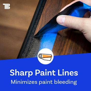 Blue Painters Tape 2 inch x 60 Yards - Case of 24 Rolls, Made in The USA (1.88 inch/48mm), Bulk Painters Tape, Leaves No Residue Behind, UV-Resistant, Sharp Paint Lines