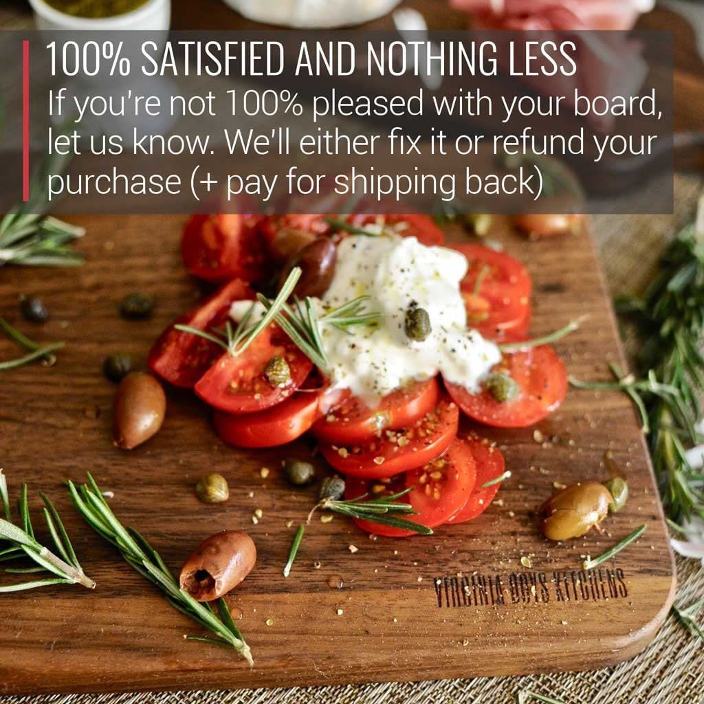 Made in USA Walnut Cutting Board by Virginia Boys Kitchens - Butcher Block made from Sustainable Hardwood