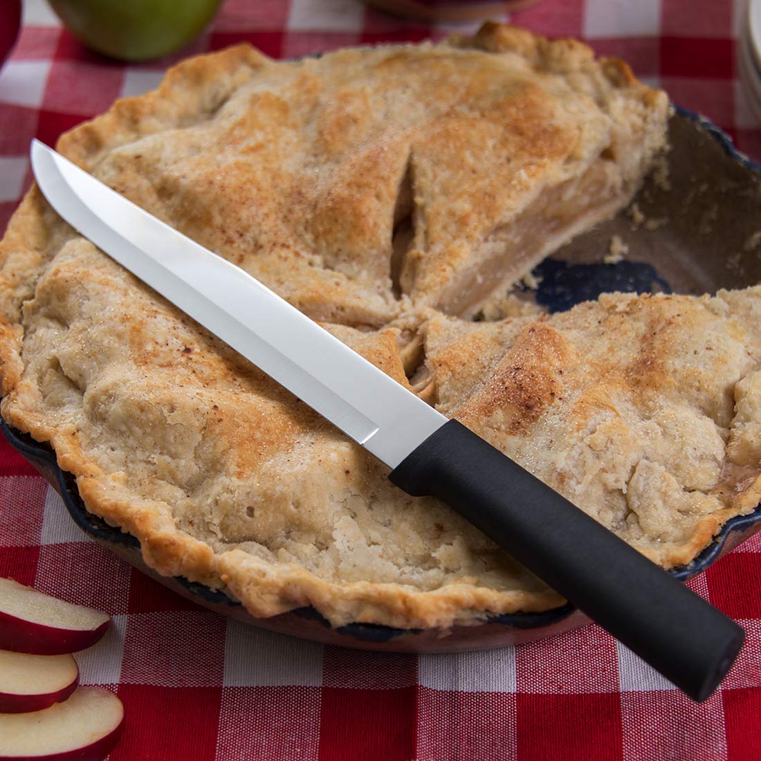 Rada Cutlery 7-Piece Starter Knife Gift Set, Black Handles