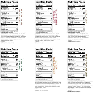 Organic Functional Mushroom Vegan Protein Bars | Made in USA | Full Dose (1500mg) Lions Mane, Chaga, Reishi & Cordyceps Bars | Plant Protein Bars w/Adaptogens & Superfoods