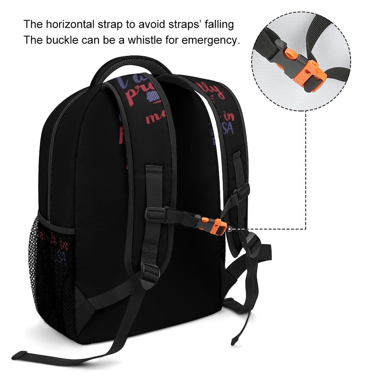 I Made in USA Laptop Backpack Lightweight Travel Daypack Shoulder Bag for Men Women