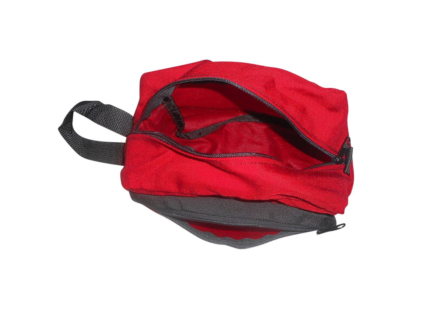Toiletry Bag Has Front Pocket, shaving Bag Or Cosmetic Travel Kit Made in USA.(Red)