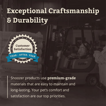 Snoozer Pet Products Luxury Rectangle Cozy Cave Dog Bed with Microsuede, Small, Camel