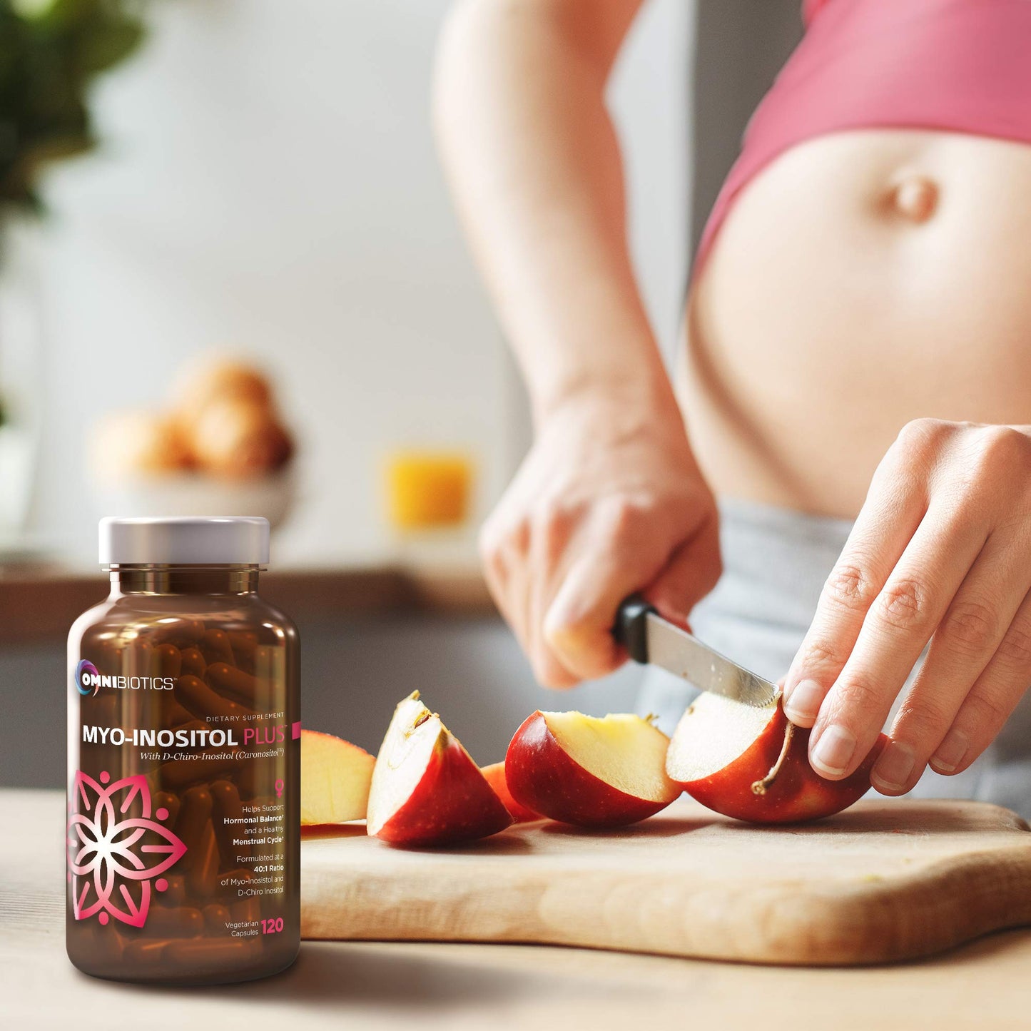 OmniBiotics Myo-Inositol & D-Chiro Inositol Supplement with 40:1 Ratio for Hormone Balance for Women - Women Supplement to Support Reproductive Health & Ovarian Function. Non-GMO - 120 Vegan Capsules