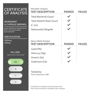 Ginseng Capsules (Korean Red Ginseng Extract, Panax Ginseng 10% Ginsenosides) (4 Month Supply) 240 Vegan Capsules - 1,000mg per Serving for Mood, Cognitive Function and Energy Support by Double Wood
