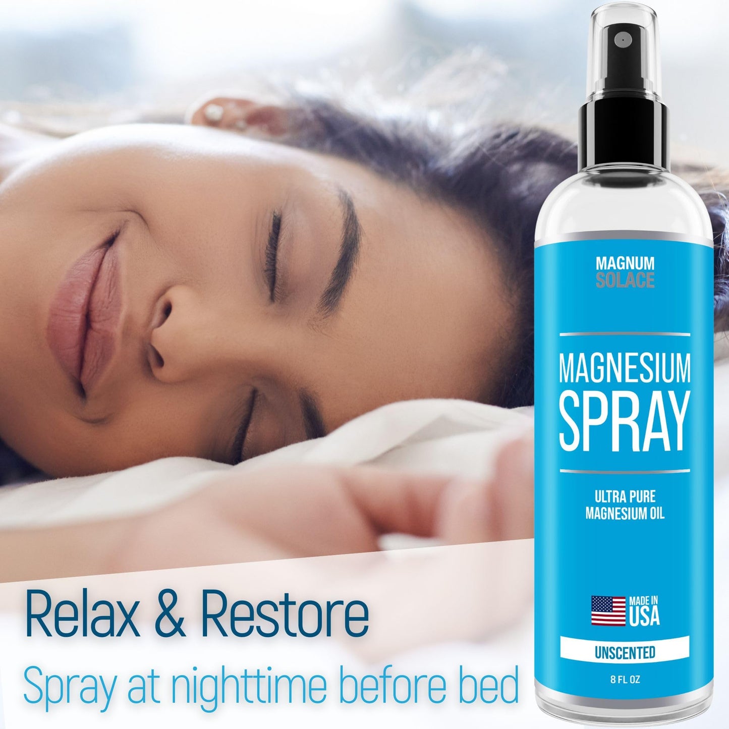 Magnesium Spray - Magnesium Oil for Feet - USP Grade Pure Magnesium Oil Spray - Made in USA Since 2008
