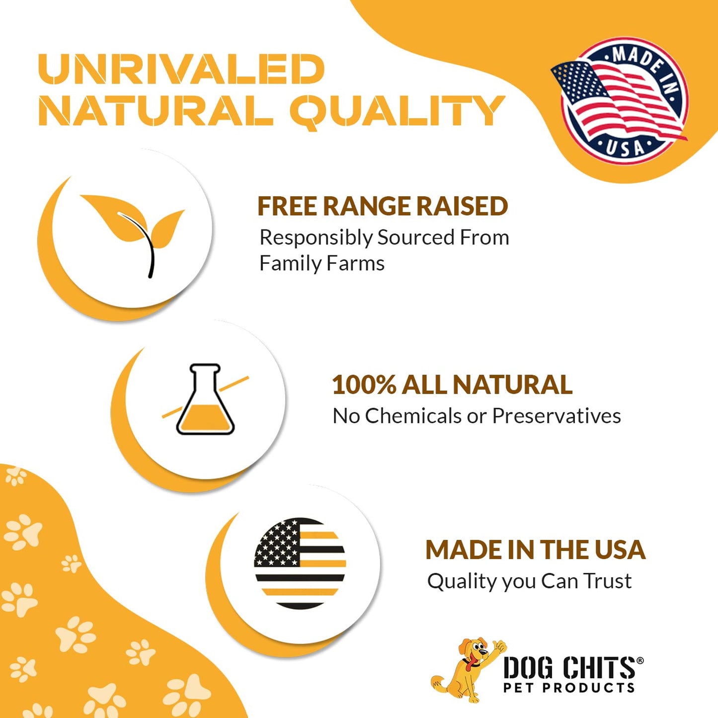 Dog Chits Pig Ears Dog and Puppy Treats - All Natural Grain and Chemical Free Training Chews - High Protein and Low Fat - Supports Dental Health - Made in The USA - 15 Pack