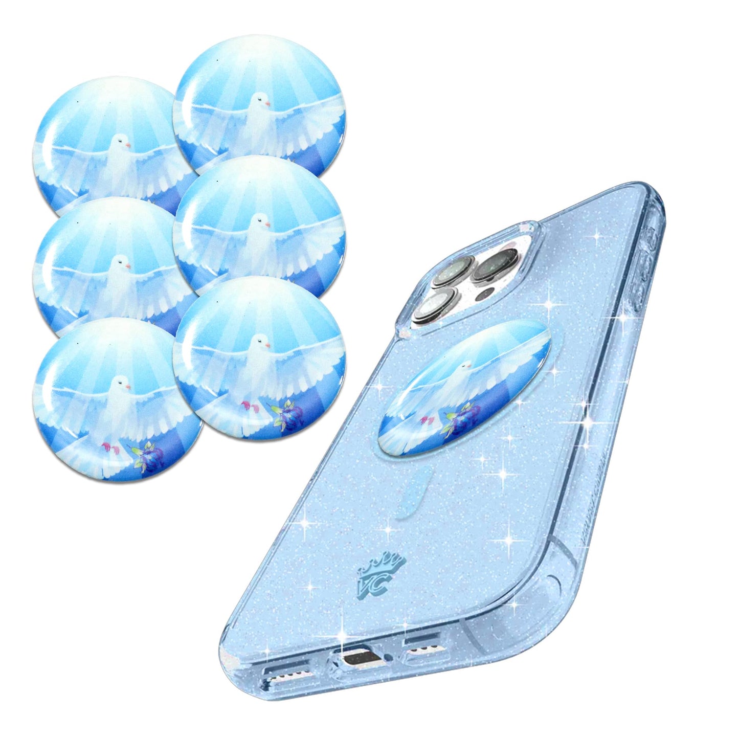 Pack of 6 EMF Stickers for Cell Phone- 5G Ready Harmonizer Stickers Proudly Made in USA for Cell Phones, Laptops or Tablets- EMF mega Shield for All Electronic Devices