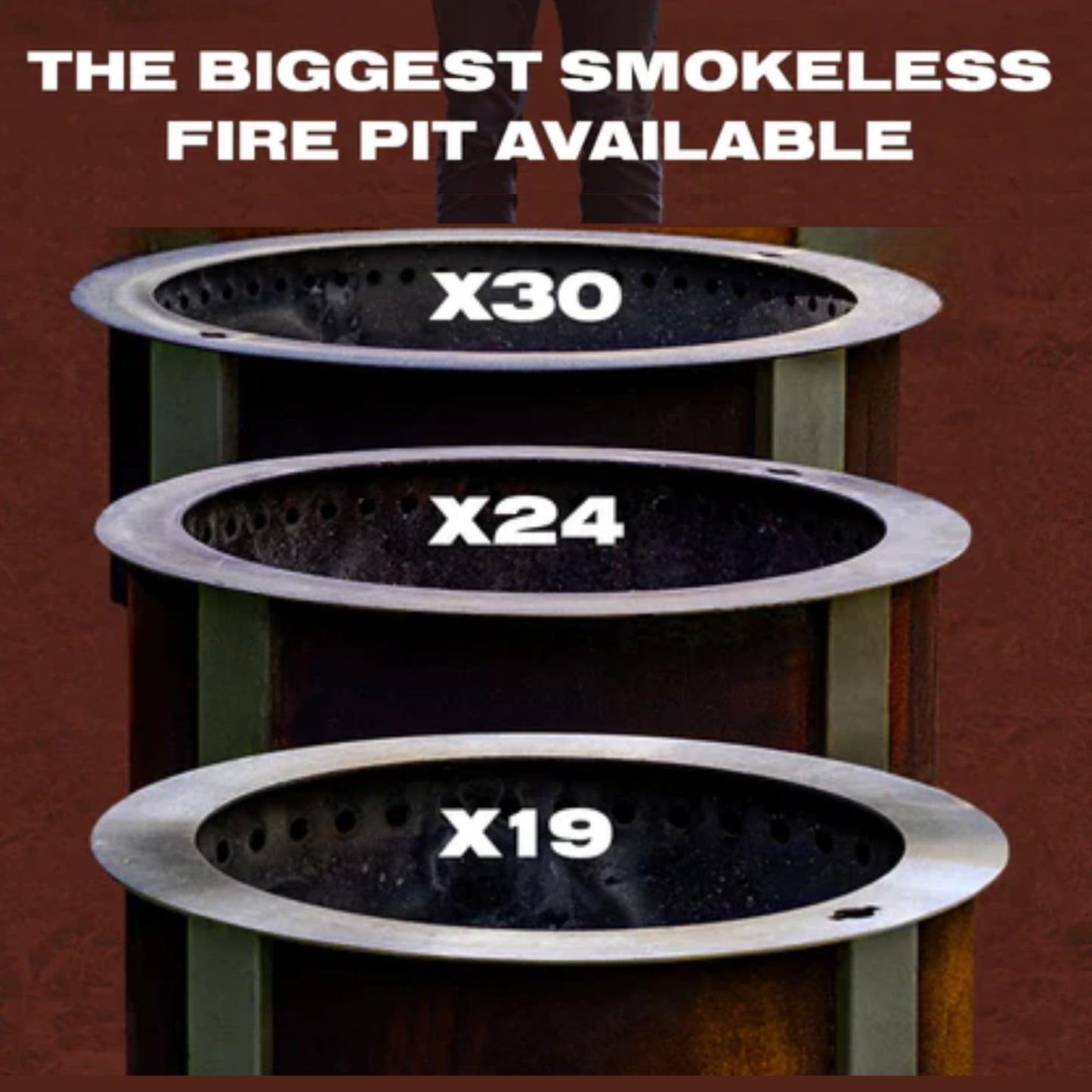 Breeo Smokeless FIrePit (X Series 30, Corten Steel) | 34.5 inch Smokeless Fire Pit for Outside | 94 Pounds | Ideal for Families Compatible with Wide Range of Breeo Accessories
