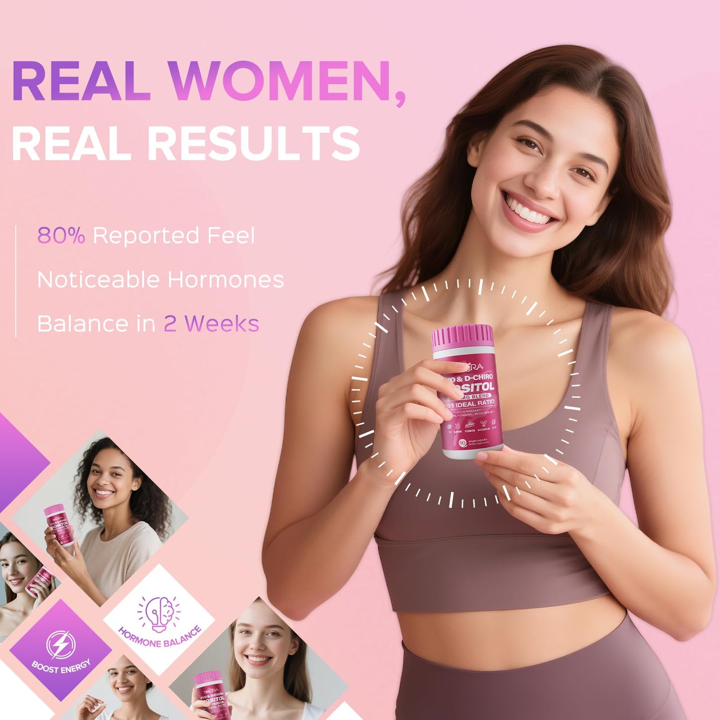 TIMORA 14-in-1 Myo-Inositol & D-Chiro Inositol Supplement for Women, Targeted 40:1 Ratio Plus Folate (5-MTHF) for Regular Cycles, Hormone Balance & Ovarian Support with KSM66 Ashwagandha, Vitamins D3