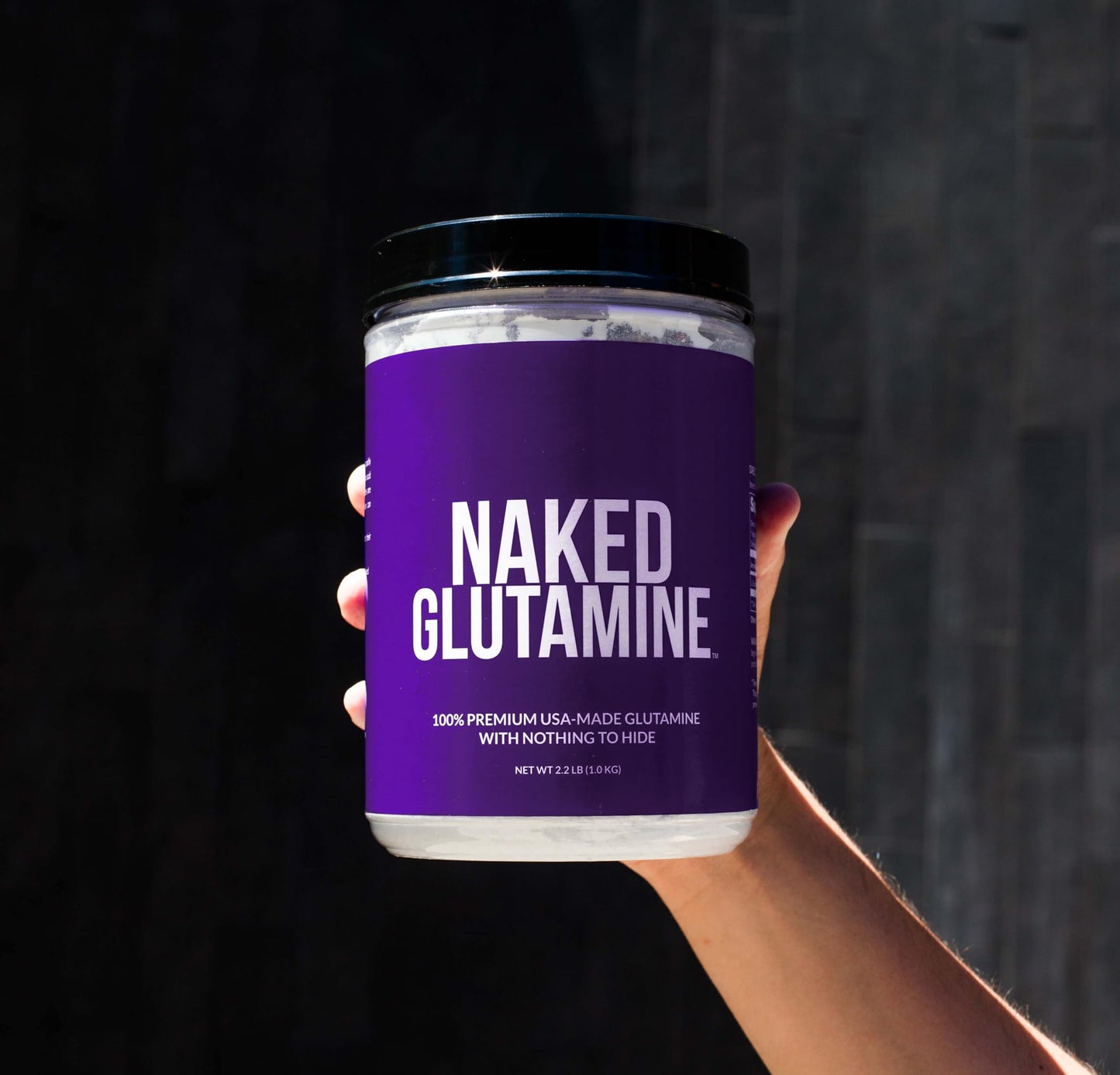 Pure L-Glutamine Made in The USA - 200 Servings - 1,000g, 2.2lb Bulk, Vegan, Non-GMO, Gluten and Soy Free. Minimize Muscle Breakdown & Improve Protein Synthesis. No Additives