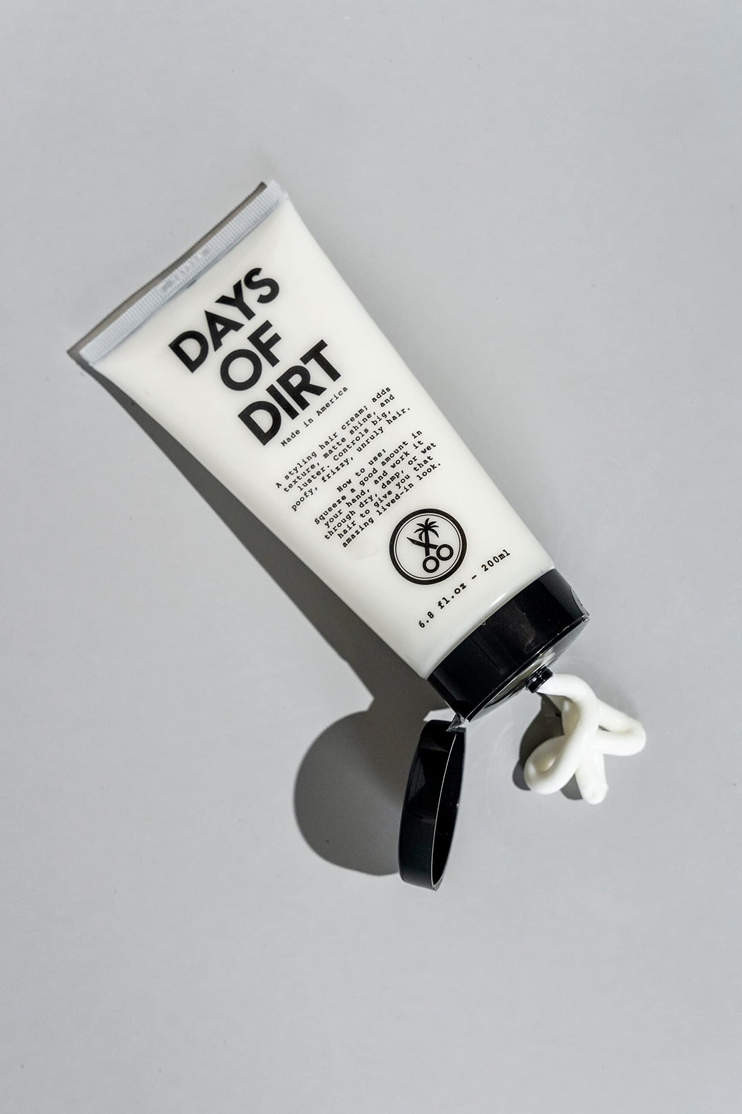 California Born Days of Dirt, Hair Styling Cream for Men - Hair Grooming Cream for Dry, Fluffy, Frizzy, Clean Lived-in Look - Styling Cream for No-Hold, Texture & Shine - Made in USA, 6.8fl oz