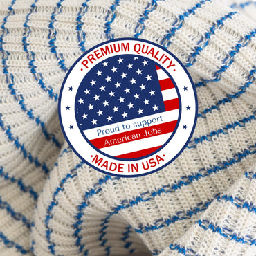 Eselect World's Best Kitchen Dish Cloths - Set of Blue Dishcloths for Washing Dishes - Absorbent Poly Cotton Waffle Weave Dish Rags, Made in USA