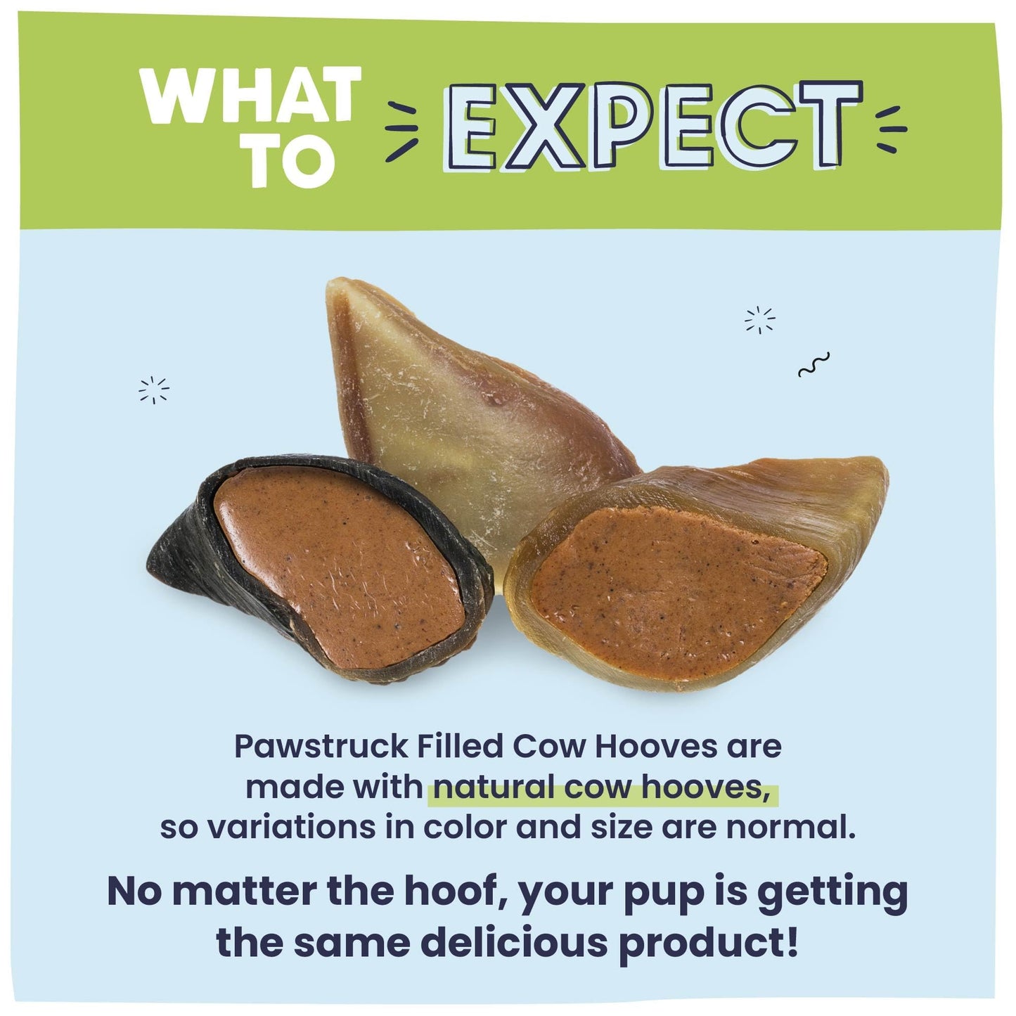 Pawstruck Peanut Butter Filled Cow Hooves for Dogs – Made in USA, Long-Lasting Dental Treats and Chews – Beef Hoof – 5 Count