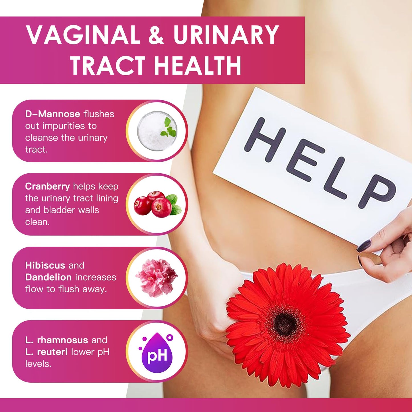 Probiotics for Women Digestive Health, Vaginal probiotics 120 Billion CFU 31 Strains with Digestive Enzymes & Prebiotics & D Mannose & Cranberry for Urinary Tract, 90 Capsules