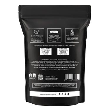 Aromasong Muscle Recovery Bath Soak with Dead Sea Salt, OptiMSM, Magnesium Flakes & Essential Oils for Post Workout Soreness - Made in USA - 14 oz. Bag Bath Salt for Pain Relief.