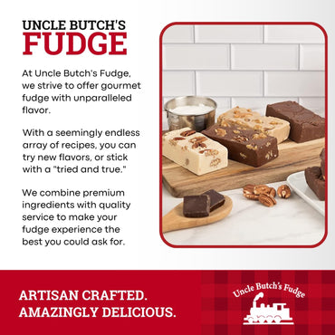 Uncle Butch's Fudge Custom Box - Creamy and Smooth Fudge Sampler - Choose Any 4 Flavors of Delicious & Decadent Fudge - 32oz Total (1 Pack)