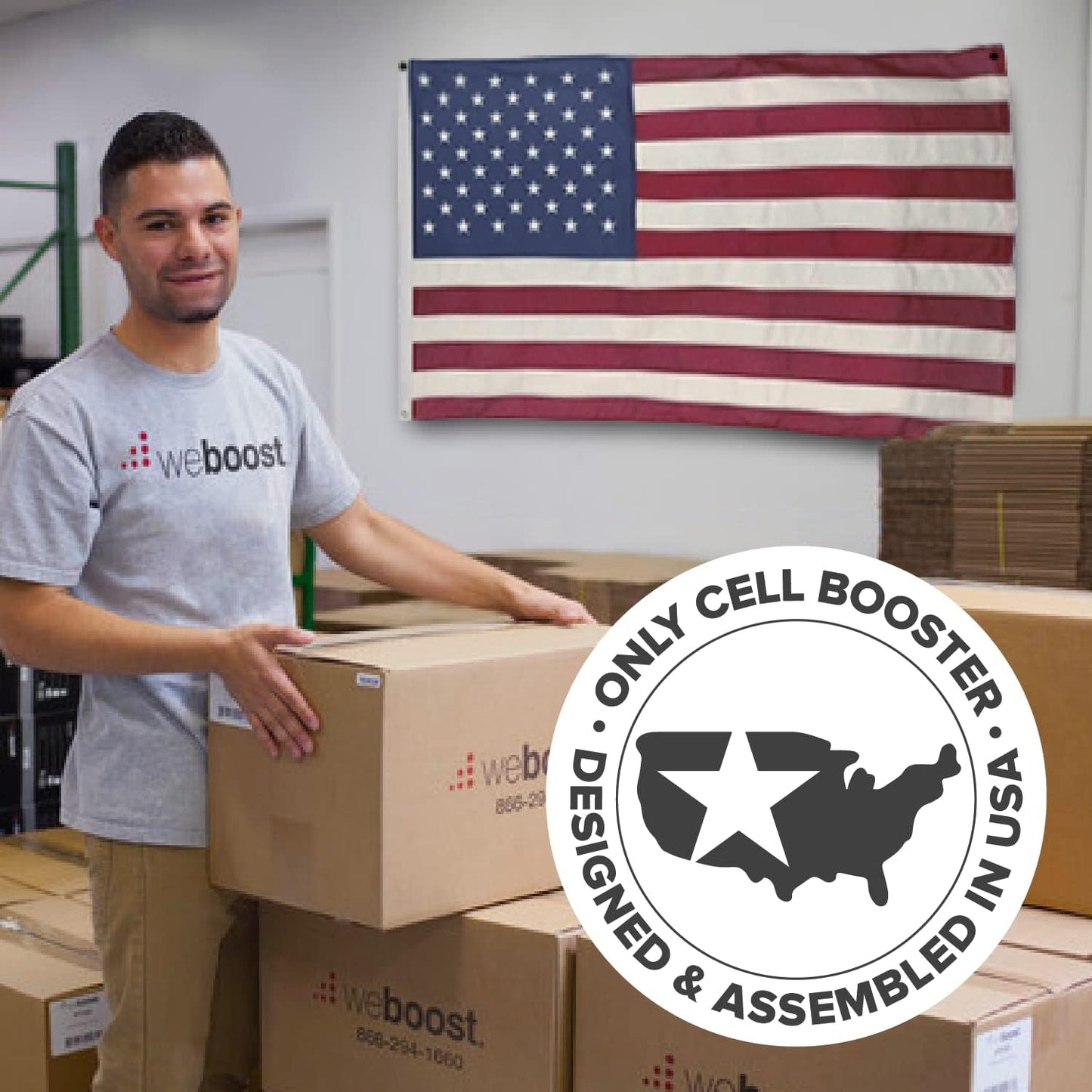 weBoost Drive Reach - Vehicle Cell Phone Signal Booster | 5G & 4G LTE | Magnetic Roof Antenna | Boosts All U.S. Carriers - Verizon, AT&T, T-Mobile | Made in the U.S. | FCC Approved (model 470154)