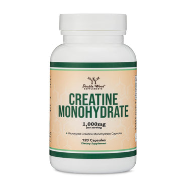 Creatine Monohydrate Gummies - 1g per Serving, 120 Count - No Fillers, Vegan Safe, Non-GMO, Gluten Free by Double Wood