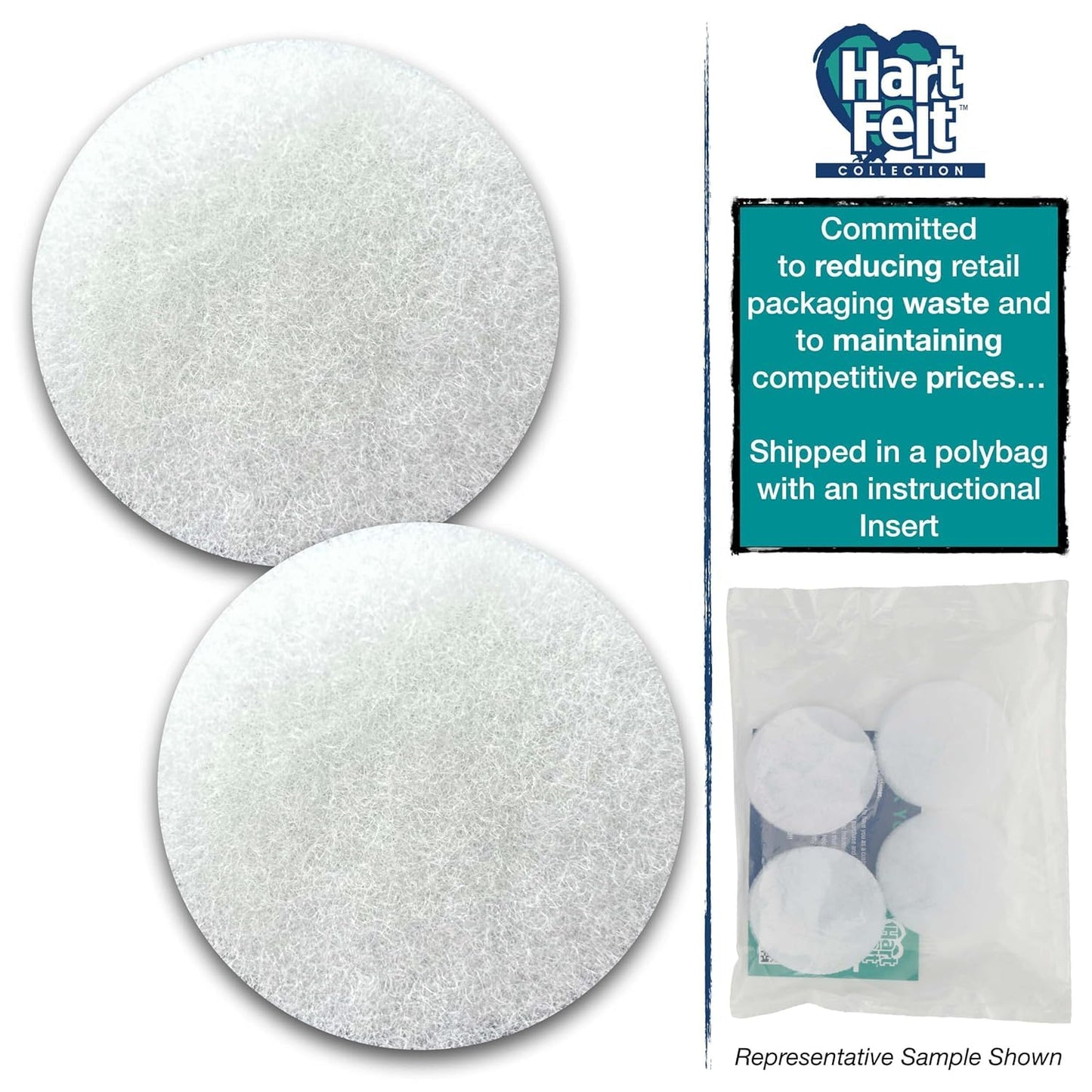 HartFelt Round Face Scrubber for Women | Reusable Facial Sponges for Daily Cleansing | Facial Exfoliating Pads for Removing Dead Skin, Dirt & Makeup | Use with Favorite Cream | Made in USA - 2 Count