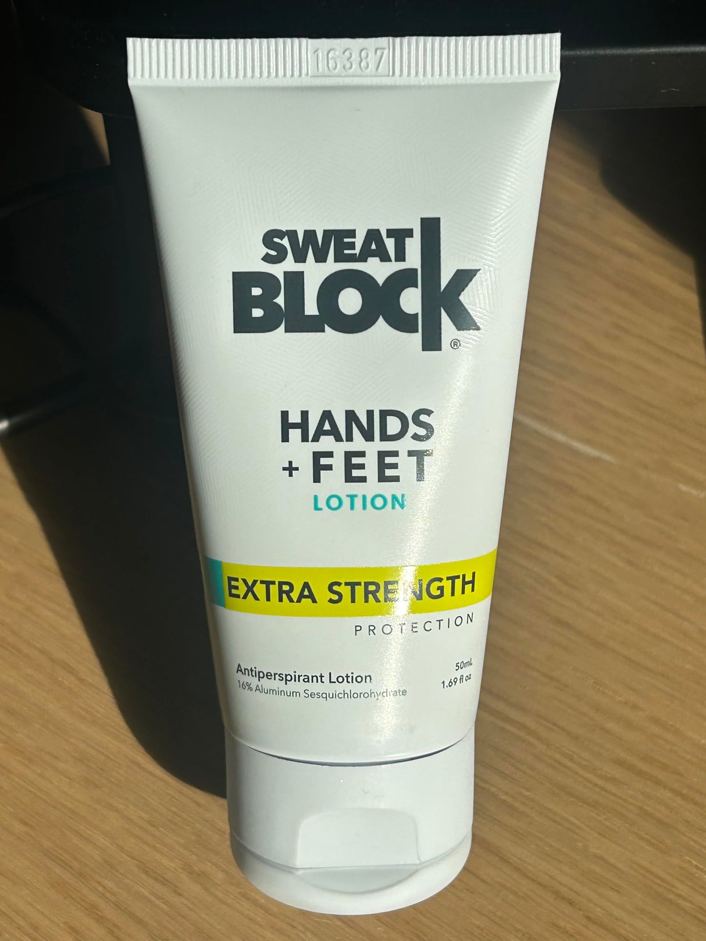 SweatBlock Antiperspirant Lotion for Hands & Feet - CLINICAL STRENGTH for Men & Women - Hyperhidrosis Aid to Stop Excessive Sweating - Reduces Foot Odor - Moisturizing w/ Aloe - Travel Size 1.69 fl oz